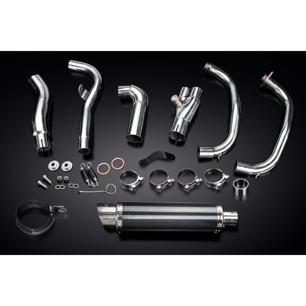 Delkevic volledig systeem Round Carbon 350mm - NINJA 300 (2013-2019)