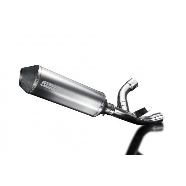 Delkevic slip-on kit X-Oval Titanium 343mm - SUPERSPORT 2017-2019