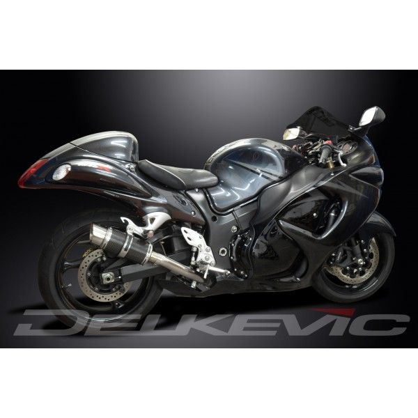 Delkevic slip-on kit Round Carbon 200mm - GSX1300R HAYABUSA (2008-2019)