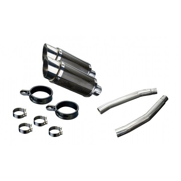 Delkevic slip-on kit Round Carbon 200mm - GSX1300R HAYABUSA (2008-2019)