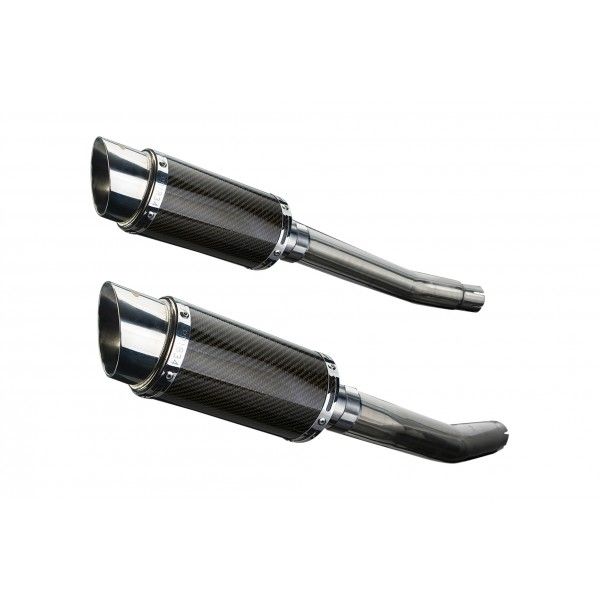 Delkevic slip-on kit Round Carbon 200mm - GSX1300R HAYABUSA (2008-2019)