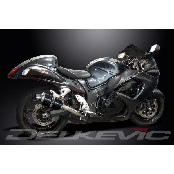 Delkevic slip-on kit Oval Carbon 225mm - GSX1300R HAYABUSA (2008-2019)