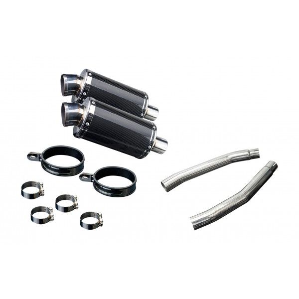 Delkevic slip-on kit Oval Carbon 225mm - GSX1300R HAYABUSA (2008-2019)