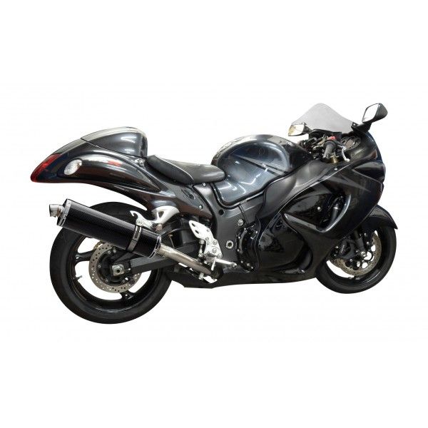 Delkevic slip-on kit Oval Carbon 450mm - GSX1300R HAYABUSA (2008-2019)