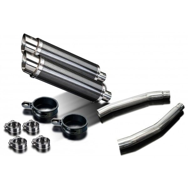Delkevic slip-on kit Round Carbon 350mm - GSX1300R HAYABUSA (2008-2019)