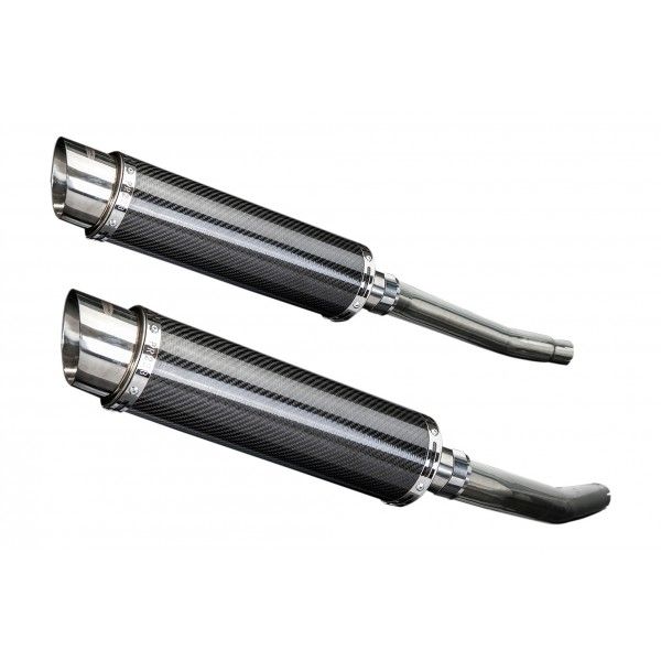 Delkevic slip-on kit Round Carbon 350mm - GSX1300R HAYABUSA (2008-2019)