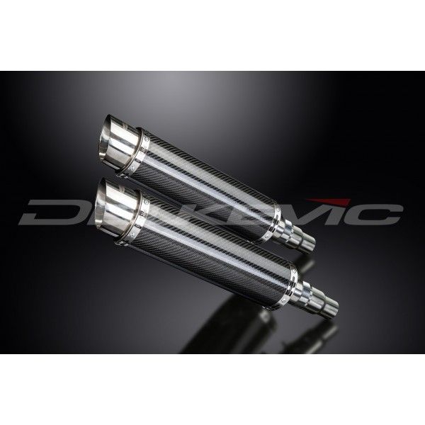 Delkevic slip-on kit Round Carbon 350mm - Speed Triple 1050 (2011-2014)