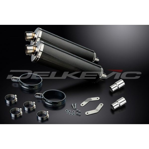 Delkevic slip-on kit Oval Carbon 450mm - Speed Triple 1050 (2011-2014)
