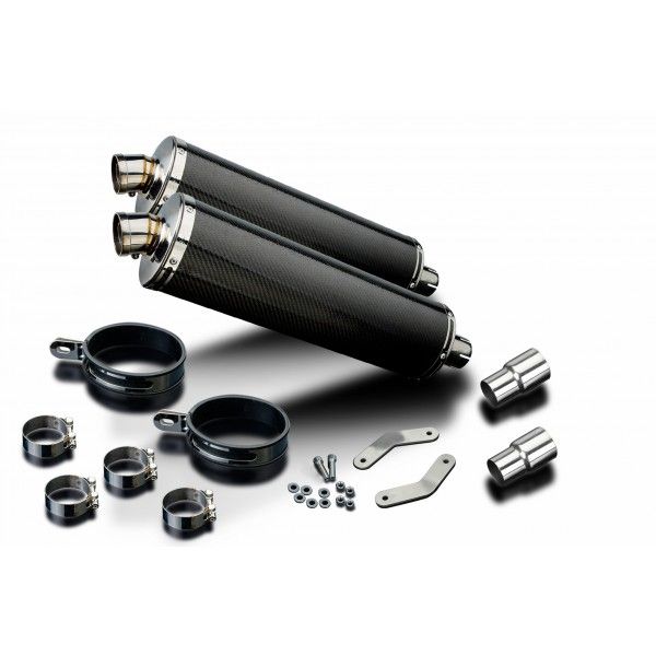 Delkevic slip-on kit Oval Carbon 450mm - Speed Triple 1050 (2011-2014)