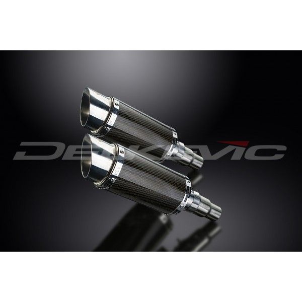 Delkevic slip-on kit Round Carbon 200mm - Speed Triple 1050 (2011-2014)