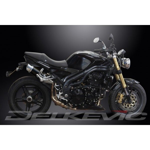 Delkevic slip-on kit Round Carbon 200mm - Speed Triple 1050 (2005-2010)