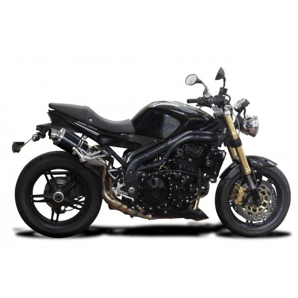 Delkevic slip-on kit Oval Carbon 225mm - Speed Triple 1050 (2005-2010)