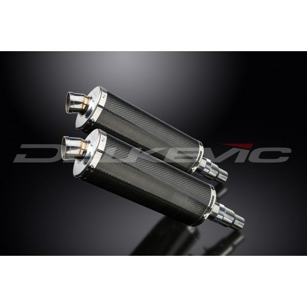 Delkevic slip-on kit Oval Carbon 350mm - Speed Triple 1050 (2005-2010)