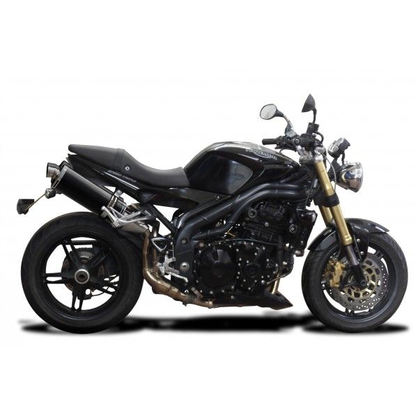 Delkevic slip-on kit Oval Carbon 350mm - Speed Triple 1050 (2005-2010)