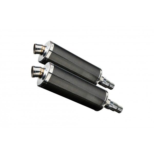 Delkevic slip-on kit Oval Carbon 350mm - Speed Triple 1050 (2005-2010)