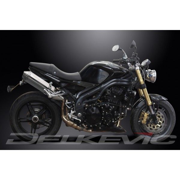 Delkevic slip-on kit Tri-Oval RVS 320mm - Speed Triple 1050 (2005-2010)