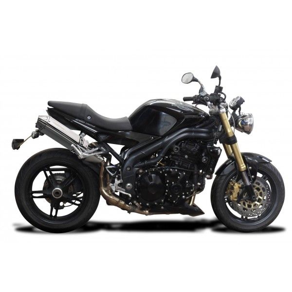 Delkevic slip-on kit Tri-Oval RVS 320mm - Speed Triple 1050 (2005-2010)