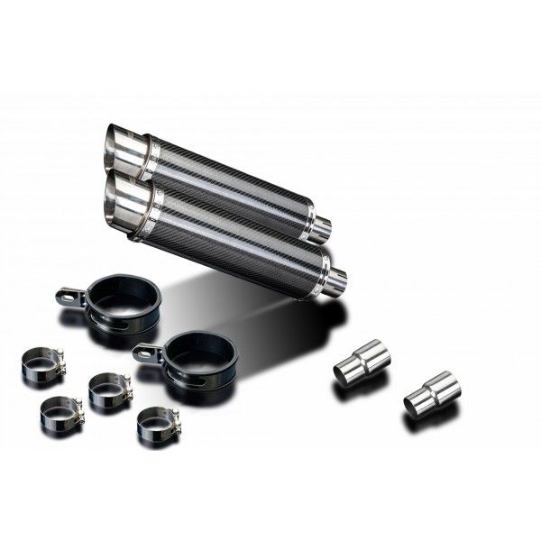 Delkevic slip-on kit Round Carbon 350mm - Speed Triple 1050 (2005-2010)