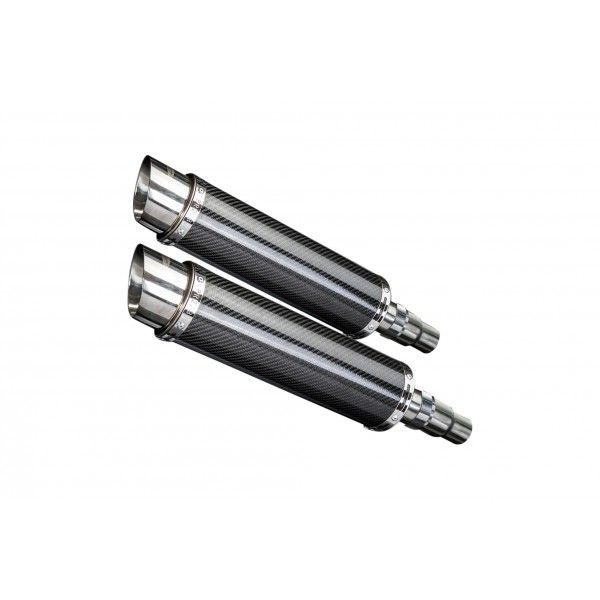 Delkevic slip-on kit Round Carbon 350mm - Speed Triple 1050 (2005-2010)