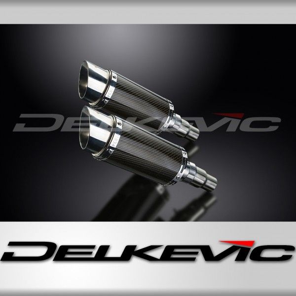 Delkevic slip-on kit Round Carbon 200mm - Speed Triple R 1050 (2012-2016)