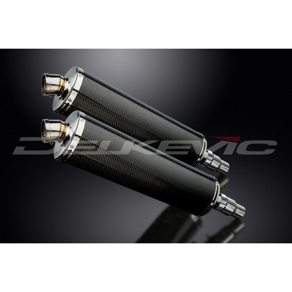 Delkevic slip-on kit Oval Carbon 450mm - Speed Triple R 1050 (2012-2016)