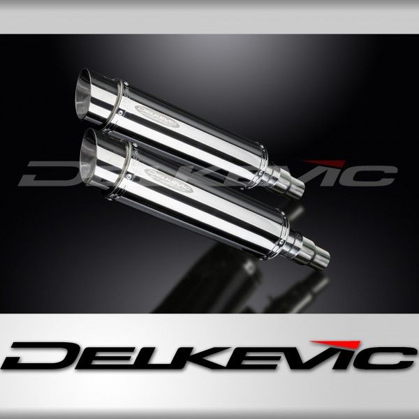 Delkevic slip-on kit Round RVS 350mm - Speed Triple R 1050 (2012-2016)