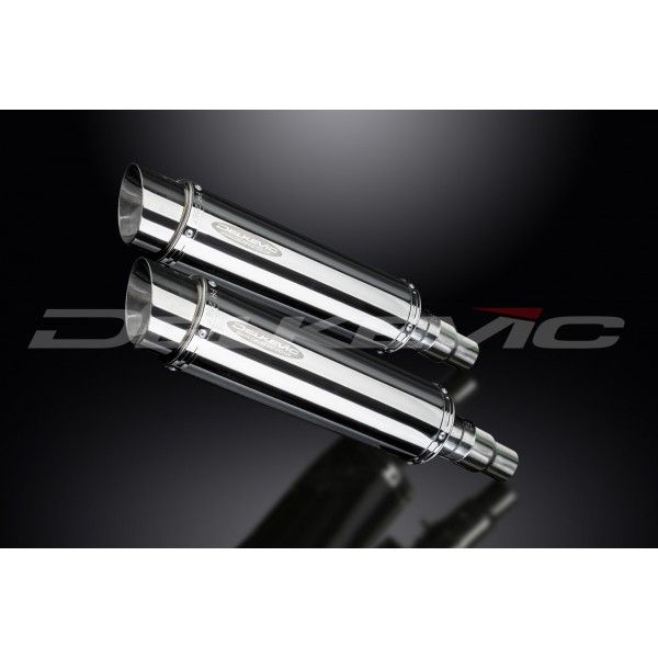 Delkevic slip-on kit Round RVS 350mm - Speed Triple R 1050 (2012-2016)