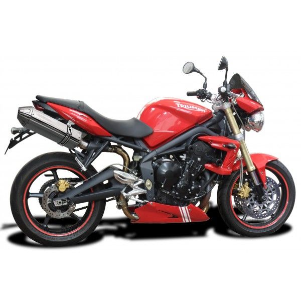 Delkevic slip-on kit Tri-Oval RVS 320mm - Street Triple 675 (2007-2012)