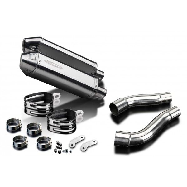 Delkevic slip-on kit Tri-Oval RVS 320mm - Street Triple 675 (2007-2012)