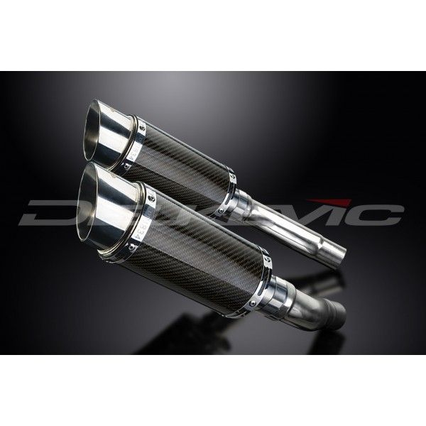 Delkevic slip-on kit Round Carbon 200mm - Street Triple R (2009-2012)