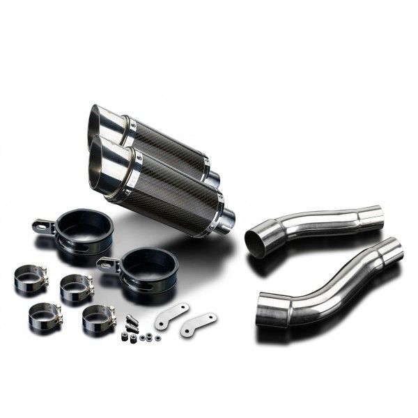 Delkevic slip-on kit Round Carbon 200mm - Street Triple R (2009-2012)