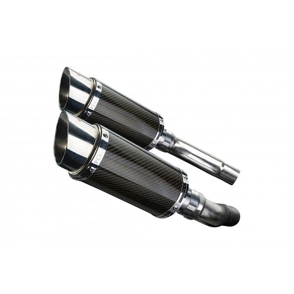 Delkevic slip-on kit Round Carbon 200mm - Street Triple R (2009-2012)