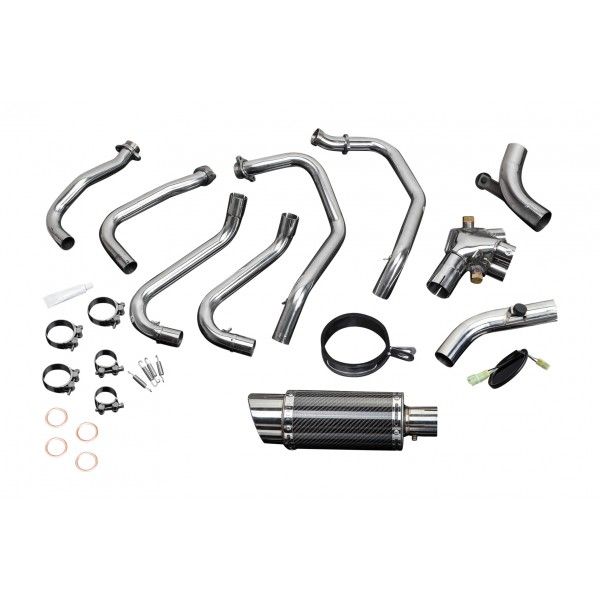 Delkevic volledig systeem Round Carbon 200mm - VFR800Fi (1998-2001)