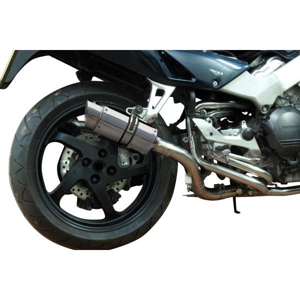 Delkevic volledig systeem Round RVS 200mm - VFR800Fi (1998-2001)