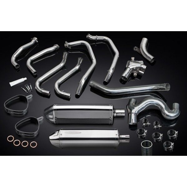 Delkevic volledig systeem Tri-Oval RVS 320mm - VFR800 VTec (2002-2013)