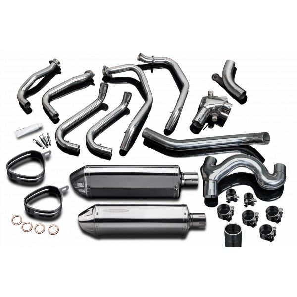 Delkevic volledig systeem Tri-Oval RVS 320mm - VFR800 VTec (2002-2013)