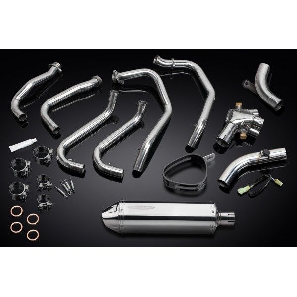 Delkevic volledig systeem Tri-Oval RVS 320mm - VFR800Fi (1998-2001)