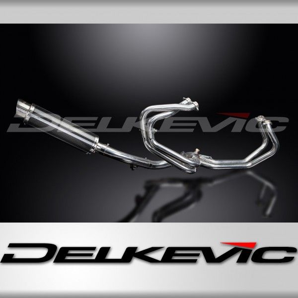 Delkevic volledig systeem Round Carbon 350mm - VFR800Fi (1998-2001)