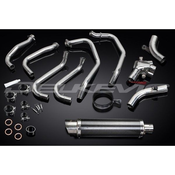 Delkevic volledig systeem Round Carbon 350mm - VFR800Fi (1998-2001)