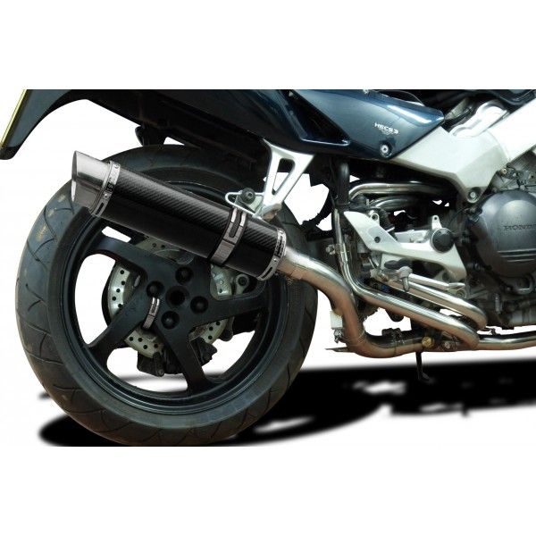 Delkevic volledig systeem Round Carbon 350mm - VFR800Fi (1998-2001)