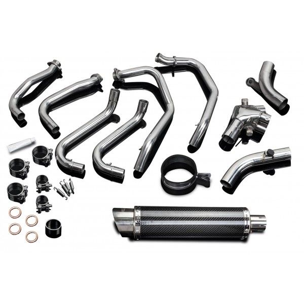 Delkevic volledig systeem Round Carbon 350mm - VFR800Fi (1998-2001)