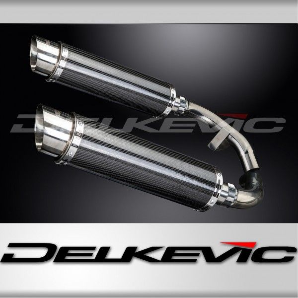 Delkevic slip-on kit Round Carbon 350mm - ST1100 PAN EUROPEAN 89-03