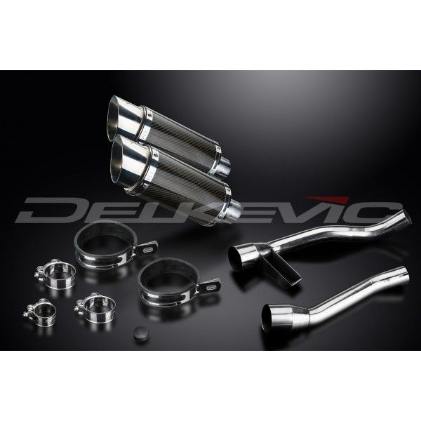 Delkevic slip-on kit Round Carbon 200mm - GW250 Inazuma (2012-2017)