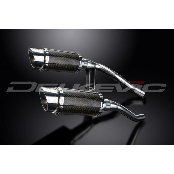 Delkevic slip-on kit Round Carbon 200mm - GW250 Inazuma (2012-2017)