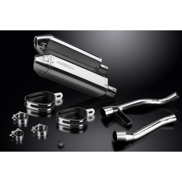 Delkevic slip-on kit Tri-Oval RVS 320mm - GW250 Inazuma (2012-2017)