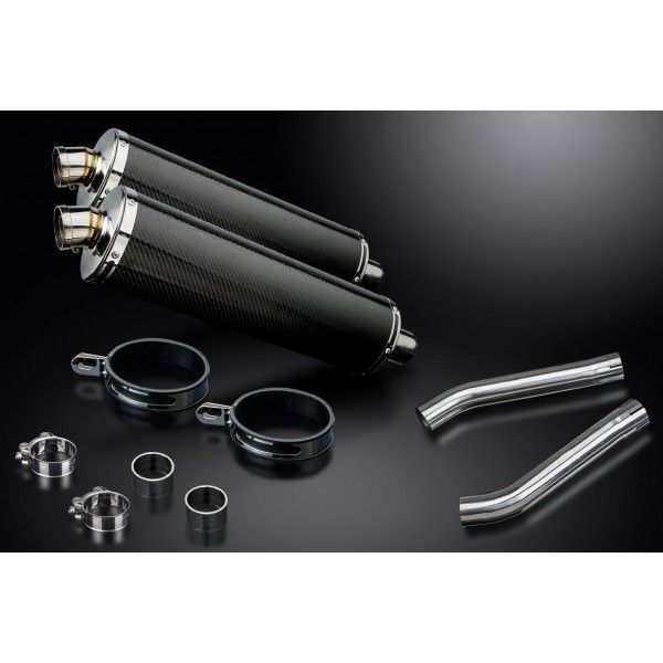 Delkevic slip-on kit Oval Carbon 450mm - DL1000 V STROM (2002-2013)