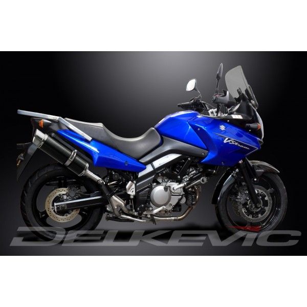 Delkevic slip-on kit Round Carbon 350mm - DL650 V-Strom (2004-2011)