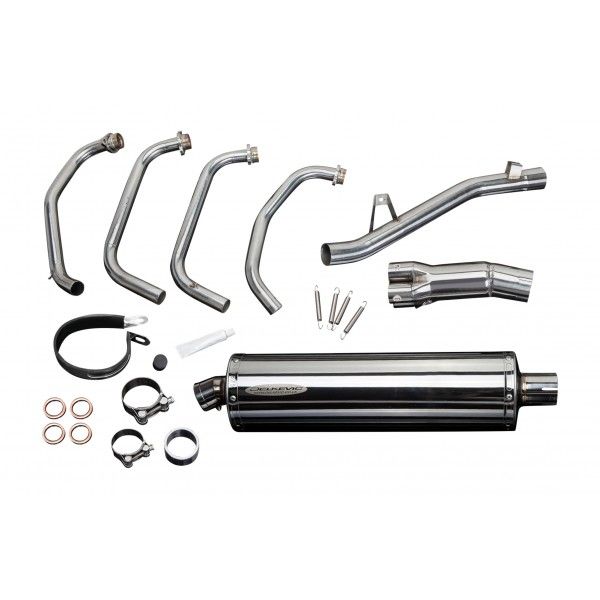 Delkevic volledig systeem Oval RVS 450mm - GSF650 BANDIT (2005-2007)