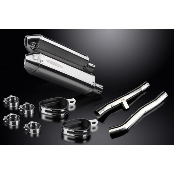Delkevic slip-on kit Tri-Oval RVS 320mm - GSX1400 K2-K4 (2001-2004)