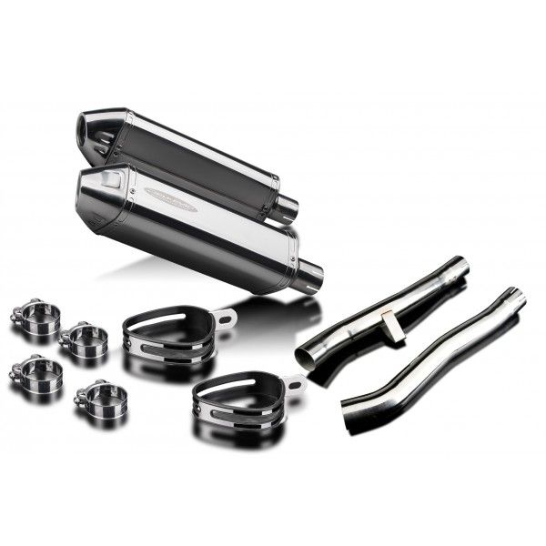 Delkevic slip-on kit Tri-Oval RVS 320mm - GSX1400 K2-K4 (2001-2004)